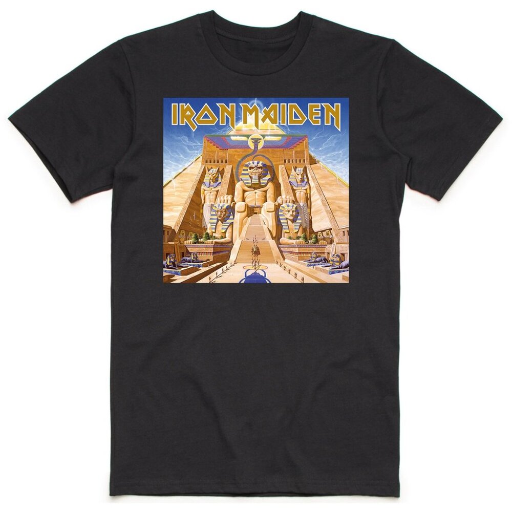 Iron Maiden Powerslave Album Cover Classic Rock Band Graphic Streetwear T-Shirt